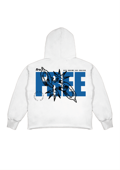 "FREE" white  hoodie