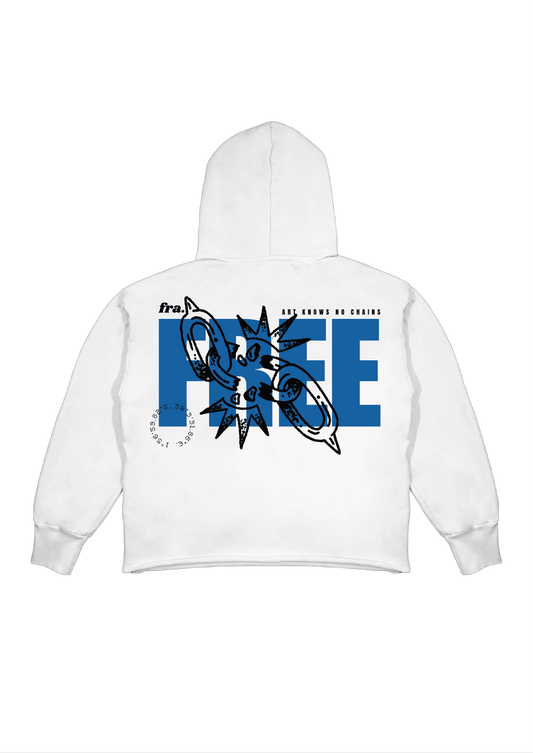 "FREE" white  hoodie